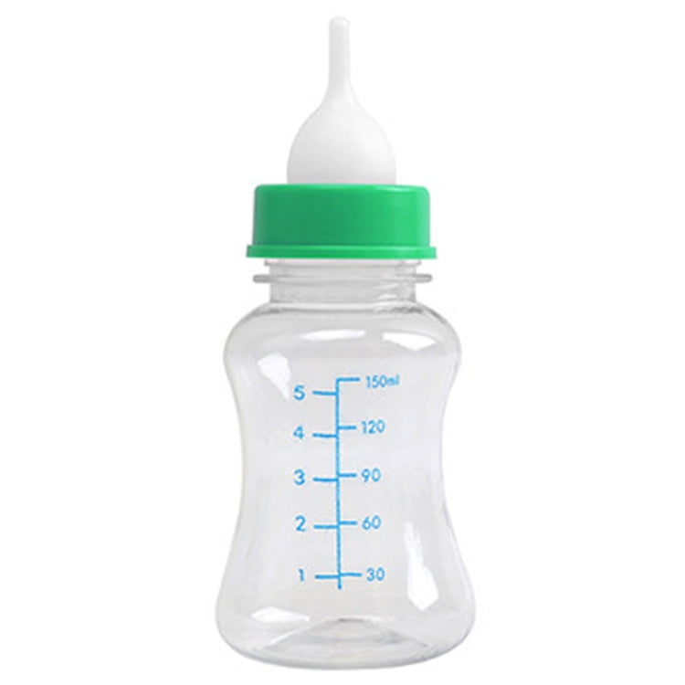Pet Milk Feeding Bottle Portable Multi-Nipple Water Mug, Model: Large Green