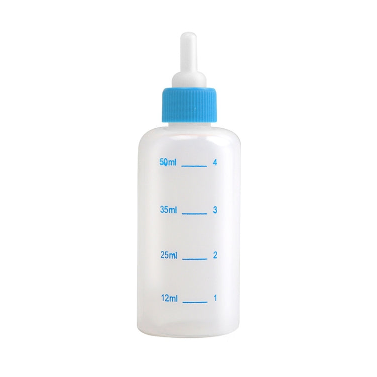 Pet Milk Feeding Bottle Portable Multi-Nipple Water Mug, Model: Small Blue