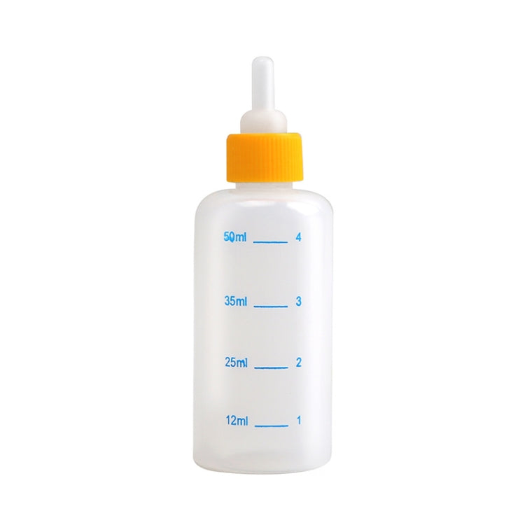 Pet Milk Feeding Bottle Portable Multi-Nipple Water Mug, Model: Small Yellow