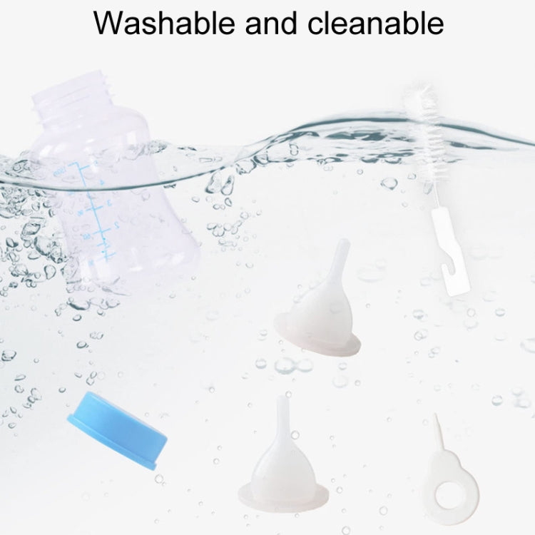 Pet Milk Feeding Bottle Portable Multi-Nipple Water Mug, Model: Small Green