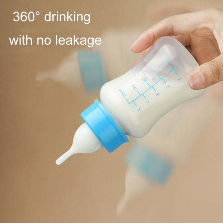 Pet Milk Feeding Bottle Portable Multi-Nipple Water Mug, Model: Small Green