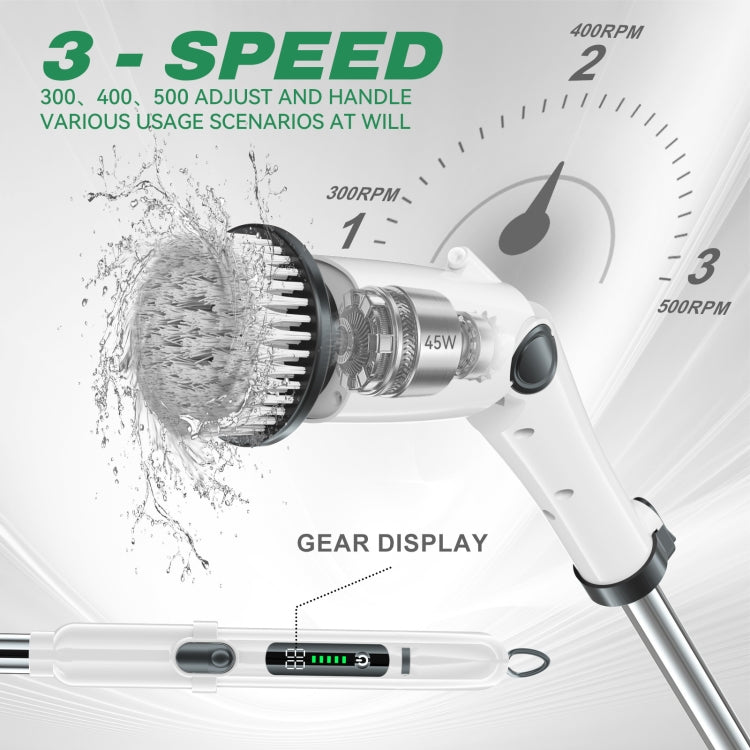 Multifunctional Long and Short Dual Purpose Electric Cleaning Brush Kitchen Bathroom Window Floor Brush