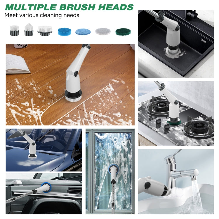 Multifunctional Long and Short Dual Purpose Electric Cleaning Brush Kitchen Bathroom Window Floor Brush
