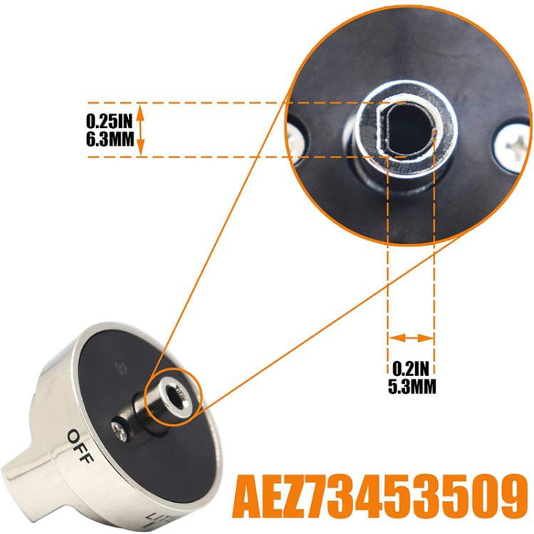 Oven Stove Knob Assembly For AEZ73453509/AEZ72909008 - Silver