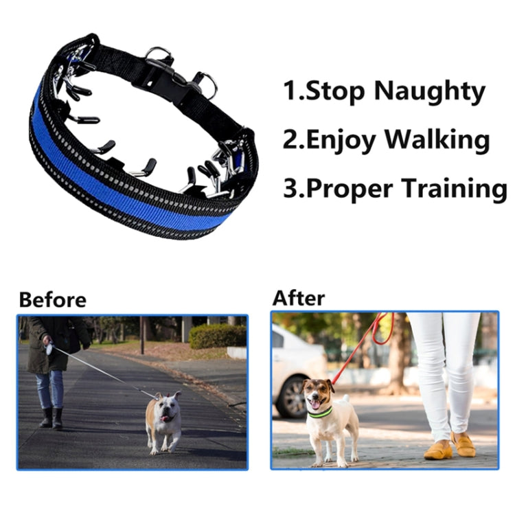 Pet Training Stimulating Chain Collar Anti-Burst Punch Dog Corral, Size: S