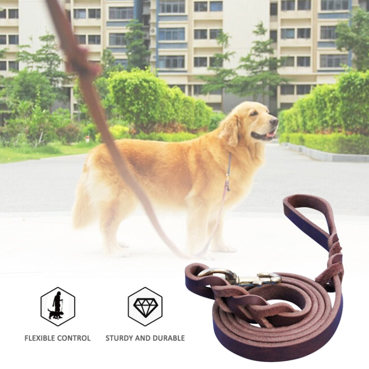 1.2 x 300cm Pet Outing Cowhide Towing Leash Dog Training Harness