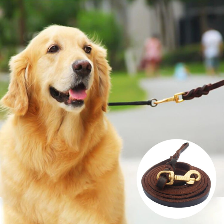 1.2 x 300cm Pet Outing Cowhide Towing Leash Dog Training Harness