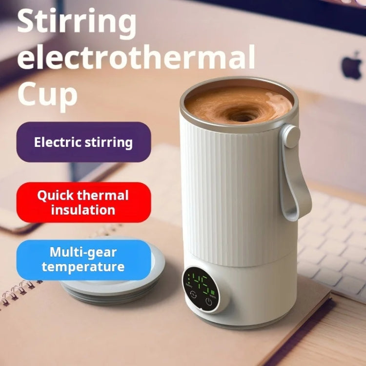 Wireless Milk Warmer Heating Mixing Cup for Coffee / Cereal / Medicine Preparation - White