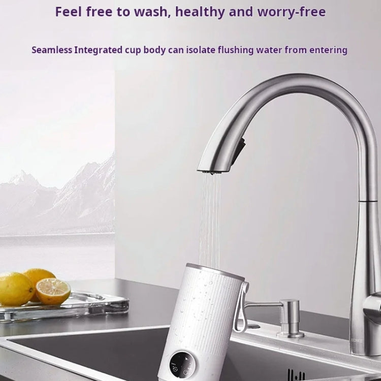 Wireless Milk Warmer Heating Mixing Cup for Coffee / Cereal / Medicine Preparation - White