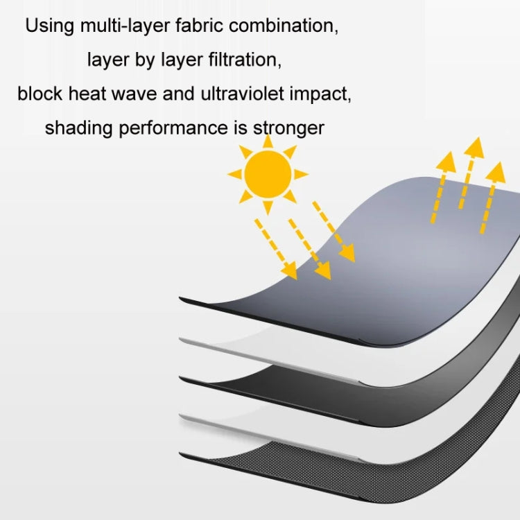 Car Magnetic Summer Sun Protection Insulating Privacy Curtain, Specification: Co-pilot Arc
