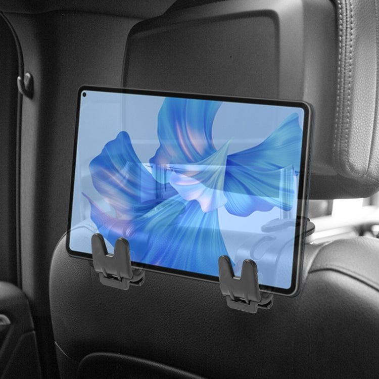 3pcs Car Foldable Hook Multifunctional Rear Seat Phone Holder - Black