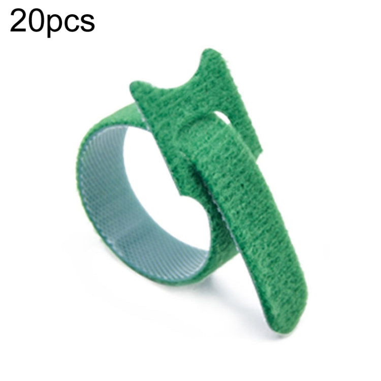 20pcs Nylon Fixed Packing Tying Strap Data Cable Storage Bundle, Model: 12 x 200mm Green