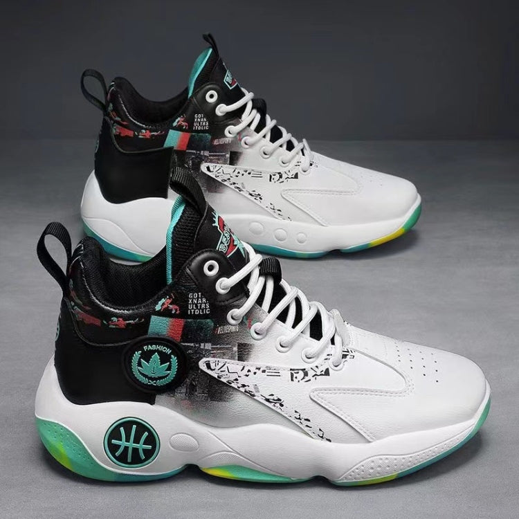 Men Outdoor Basketball Shoes Thick Bottom Non-Slip Teenage Sneakers Soft Bottom Running Shoes, Size: 40