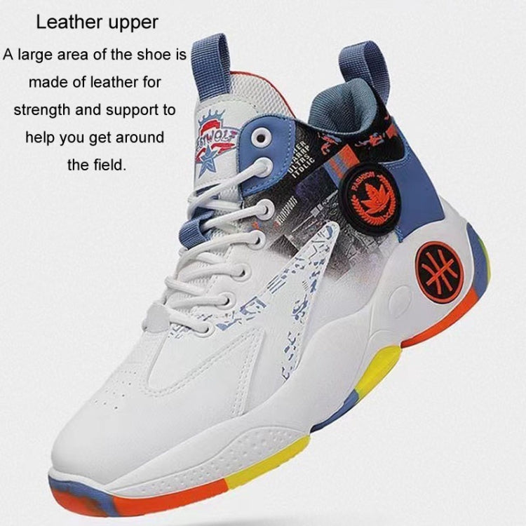 Men Outdoor Basketball Shoes Thick Bottom Non-Slip Teenage Sneakers Soft Bottom Running Shoes, Size: 45