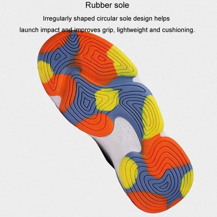 Men Outdoor Basketball Shoes Thick Bottom Non-Slip Teenage Sneakers Soft Bottom Running Shoes, Size: 39