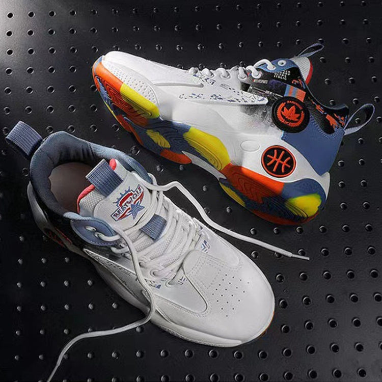 Men Outdoor Basketball Shoes Thick Bottom Non-Slip Teenage Sneakers Soft Bottom Running Shoes, Size: 42
