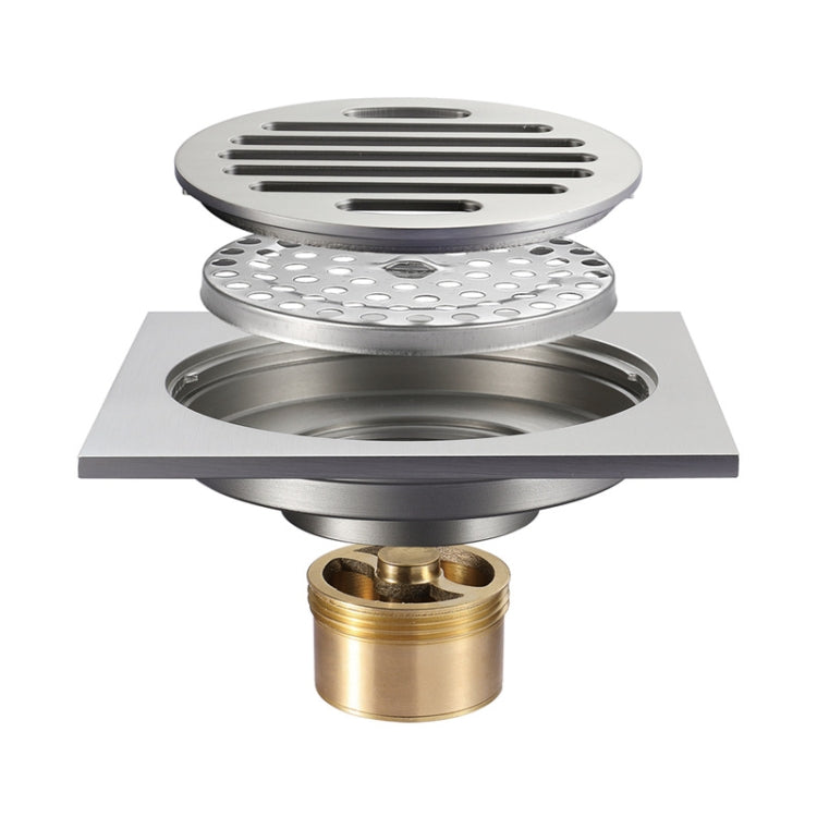 Anti Odor Floor Drain Bathroom Anti-Bug Anti-Reflux Floor Drain - Full Copper Brushed