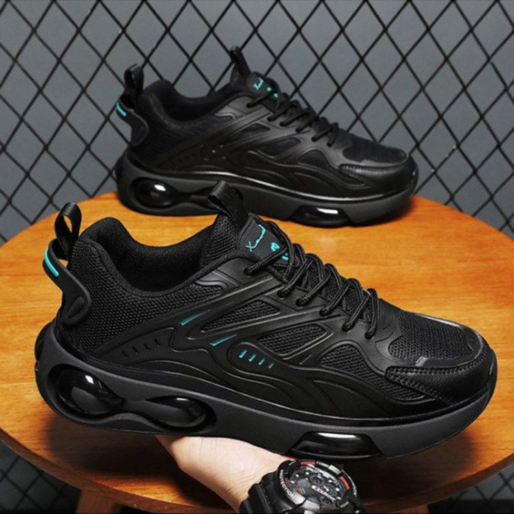 Men Air Cushion Sneakers Low Top Lace Running Shoes Mesh Breathable Sports Shoes, Size: 41