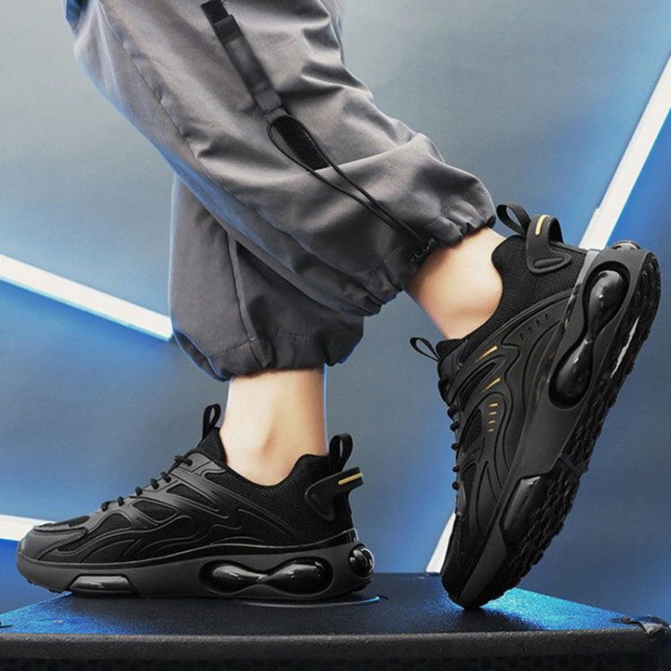 Men Air Cushion Sneakers Low Top Lace Running Shoes Mesh Breathable Sports Shoes, Size: 43
