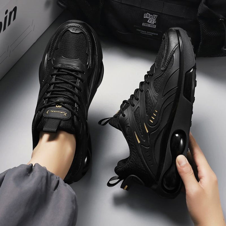 Men Air Cushion Sneakers Low Top Lace Running Shoes Mesh Breathable Sports Shoes, Size: 40