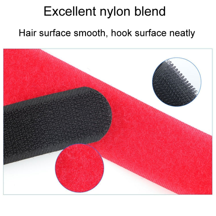 10pcs Nylon Cable Storage Snap Tape Reverse Buckle Type Fixed Packing Strap, Model: Black 25 x 400mm