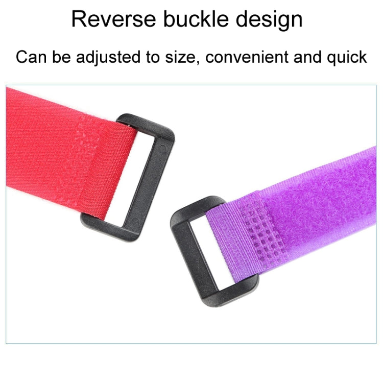 10pcs Nylon Cable Storage Snap Tape Reverse Buckle Type Fixed Packing Strap, Model: Black 20 x 300mm