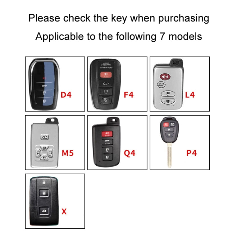 For Toyota Car Key Cover Multifunctional Keychain Anti-lost Number Plate, Style: F4