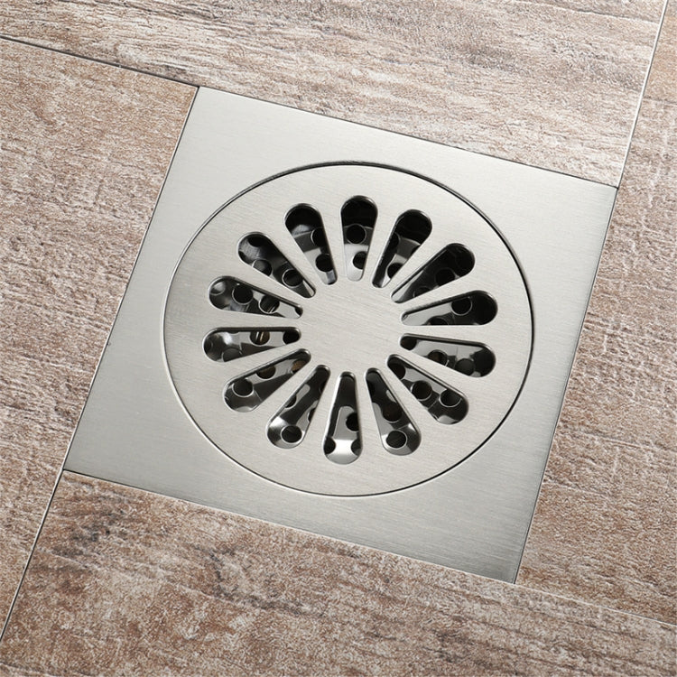 Bathroom Brushed Anti-Return Water, Insect and Odor Resistant Floor Drain - Copper