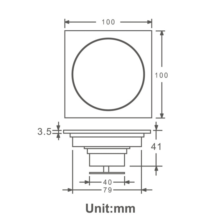 Bathroom Brushed Anti-Return Water, Insect and Odor Resistant Floor Drain - Copper