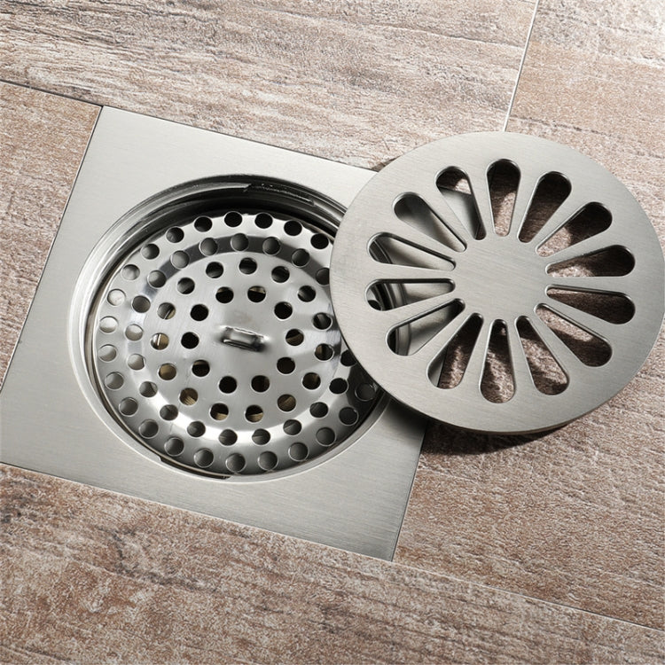 Bathroom Brushed Anti-Return Water, Insect and Odor Resistant Floor Drain - Copper