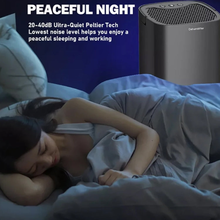 1L 36W Air Dehumidifier for Home Damp Drying Clothes with 7 colors Light US Plug