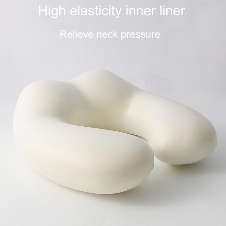 Portable Nap Neck Care Pillow Multifunctional Airplane Travel U-Shaped Pillow, Style: Gray Memory Cotton