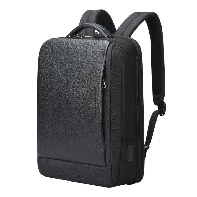 Bopai AL-61-122631B Large Capacity Cowhide Laptop Backpack With USB+Type-C Port - High-end Version