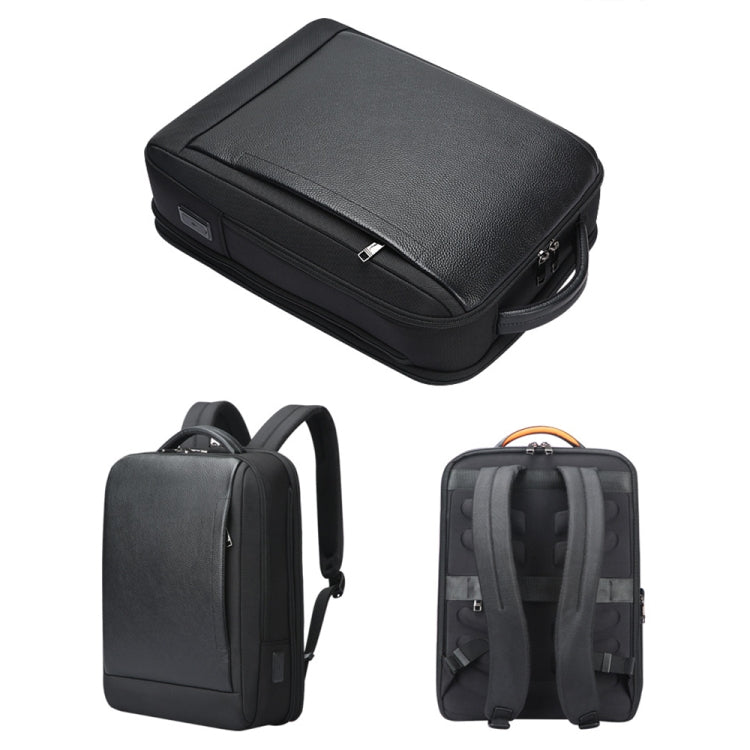 Bopai AL-61-122631B Large Capacity Cowhide Laptop Backpack With USB+Type-C Port - High-end Version