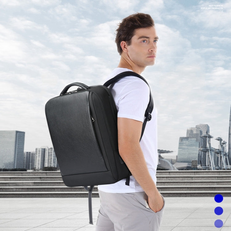 Bopai AL-61-122631B Large Capacity Cowhide Laptop Backpack With USB+Type-C Port - High-end Version