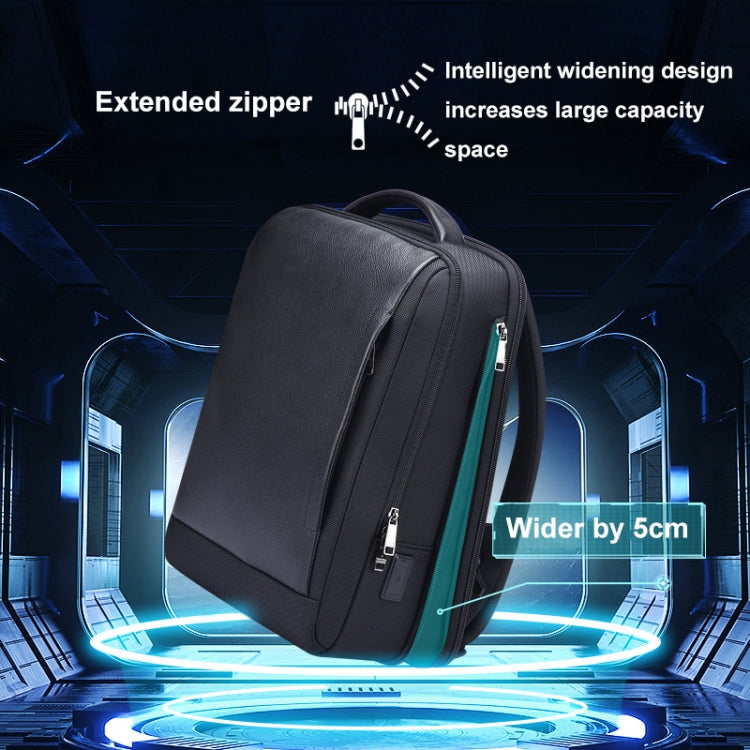 Bopai AL-61-122631B Large Capacity Cowhide Laptop Backpack With USB+Type-C Port - High-end Version