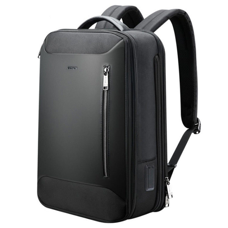 Bopai 61-19011 Large Capacity Waterproof Travel Laptop Backpack With USB+Type-C Port - Black