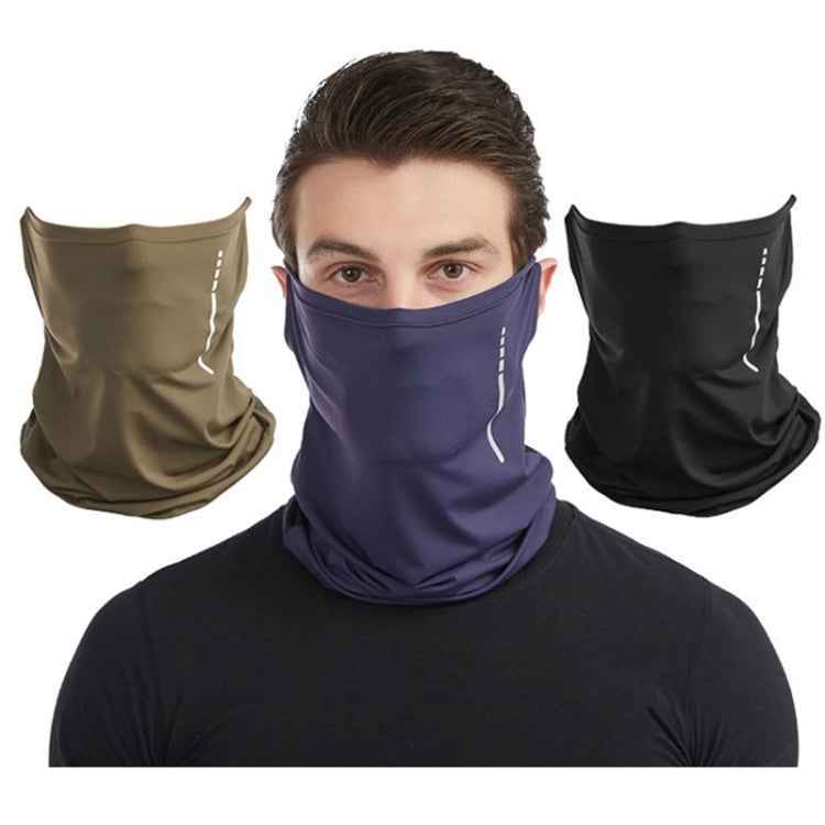 Summer Motorcycle Riding Mask Windproof Hanging Ears Silk Sunscreen Face Towel Sports UV Scarf, Size: Average