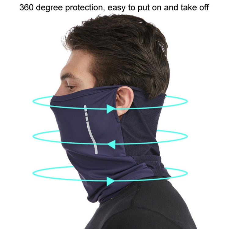 Summer Motorcycle Riding Mask Windproof Hanging Ears Silk Sunscreen Face Towel Sports UV Scarf, Size: Average