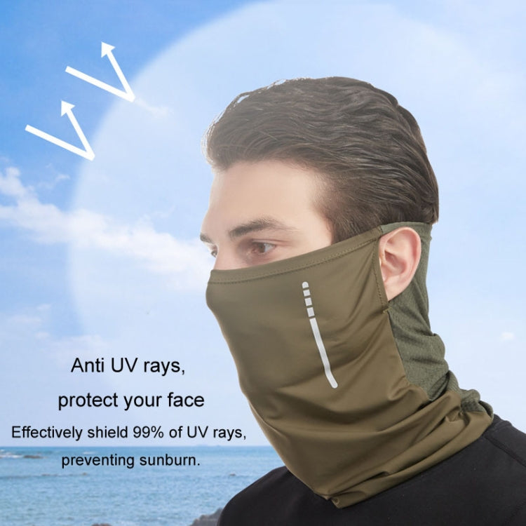 Summer Motorcycle Riding Mask Windproof Hanging Ears Silk Sunscreen Face Towel Sports UV Scarf, Size: Average