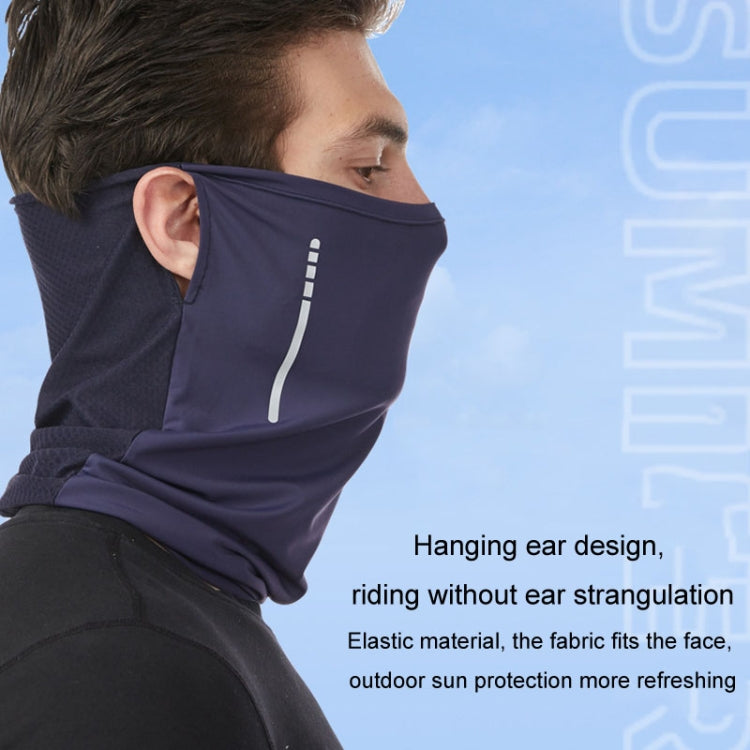 Summer Motorcycle Riding Mask Windproof Hanging Ears Silk Sunscreen Face Towel Sports UV Scarf, Size: Average