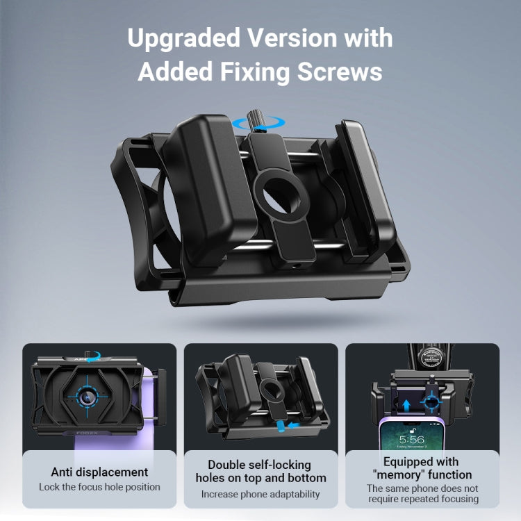 APEXEL F002X Universal Phone Adapter for Monoculars Binoculars Smartphone Holder Clip