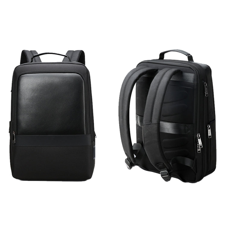 Bopai 61-26111 Large Capacity Business Commuter Laptop Backpack With USB+Type-C Port - Black
