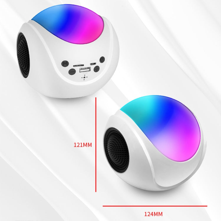 SY-688 TWS RGB Colorful Light Mini Card Bluetooth Speaker - White