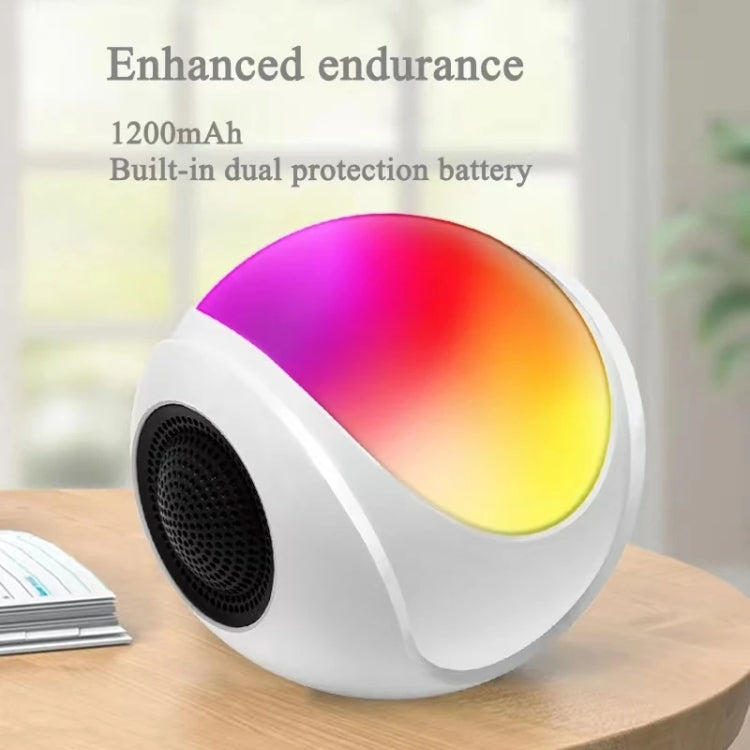 SY-688 TWS RGB Colorful Light Mini Card Bluetooth Speaker - White