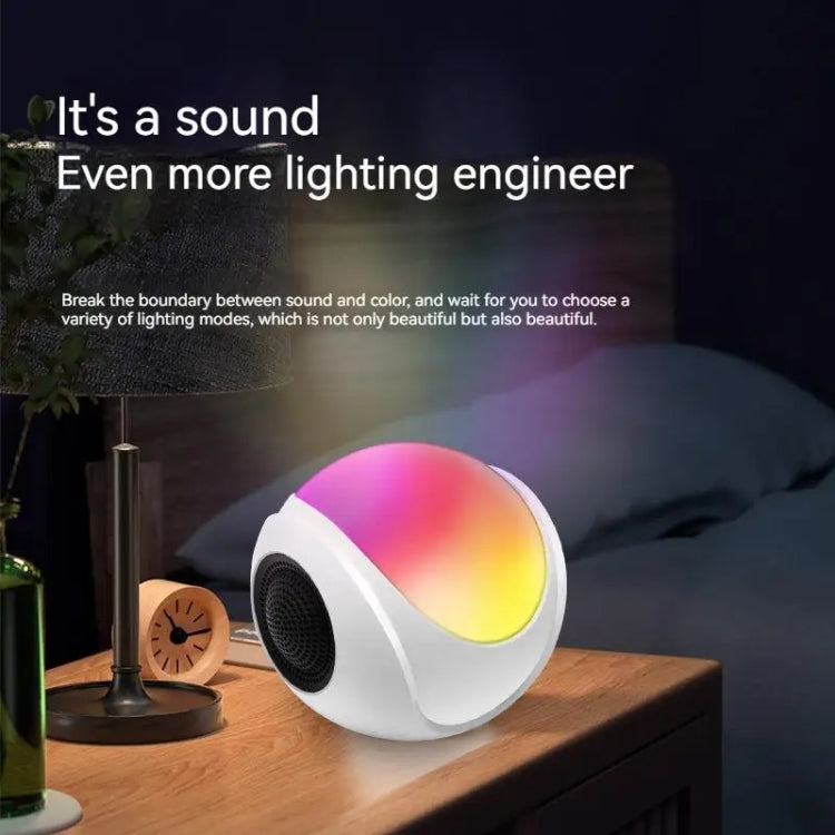 SY-688 TWS RGB Colorful Light Mini Card Bluetooth Speaker - White