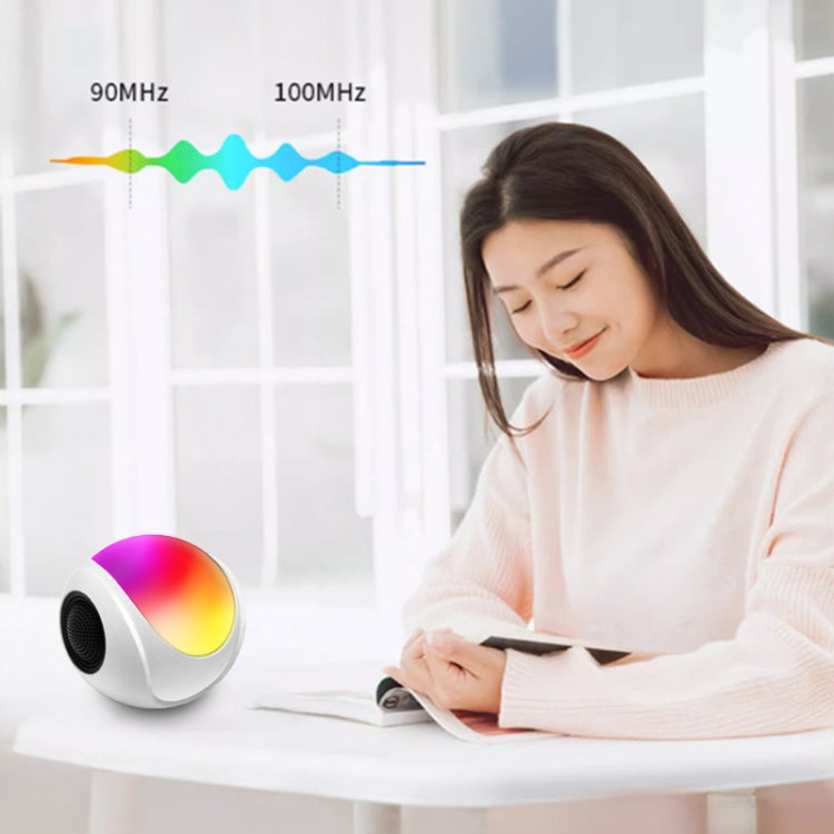 SY-688 TWS RGB Colorful Light Mini Card Bluetooth Speaker - White