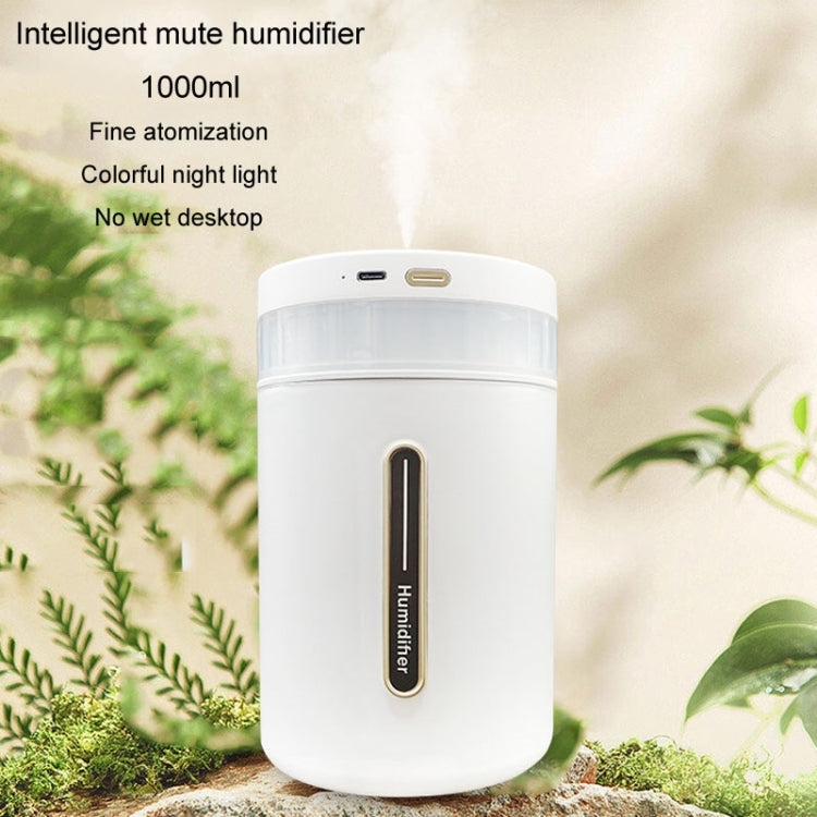 1L Home Humidifier Large Capacity Desk Aroma Mute Ambient Light Humidifier Charging Model