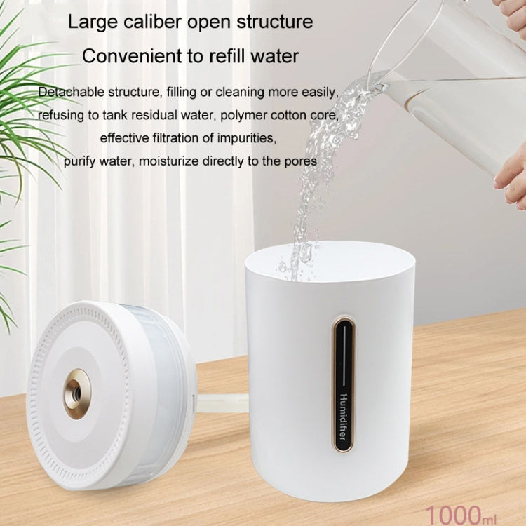 1L Home Humidifier Large Capacity Desk Aroma Mute Ambient Light Humidifier Charging Model