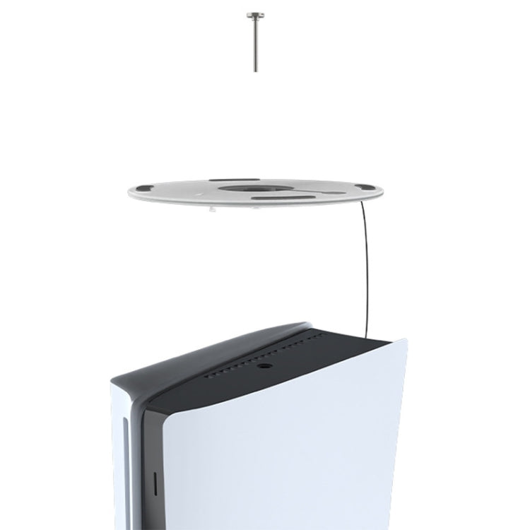 For PS5 Slim iplay HBP-575 Simple Storage Base Light Version RGB Colorful Vertical Storage Bracket - Transparent